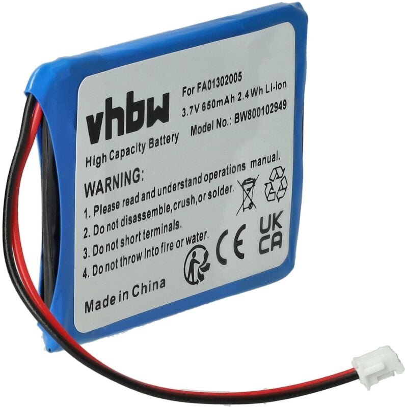 Thumbnail - Vhbw - Akku kompatibel mit Mitel 5602, 5603, 5613, 5614 schnurlos Festnetz Telefon (650mAh, 3,7V, Li-Ion)