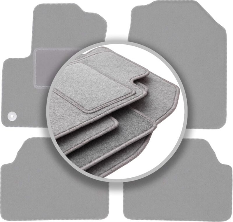 Graue Fußmatten für: KIa eNiro / Niro EV Crossover (2016-)