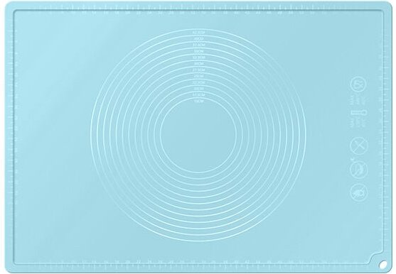 Coocheer - Extra dicke, antihaftbeschichtete Silikon-Gebäckmatte mit Messung, wiederverwendbare Silikon-Arbeitsplattenma...