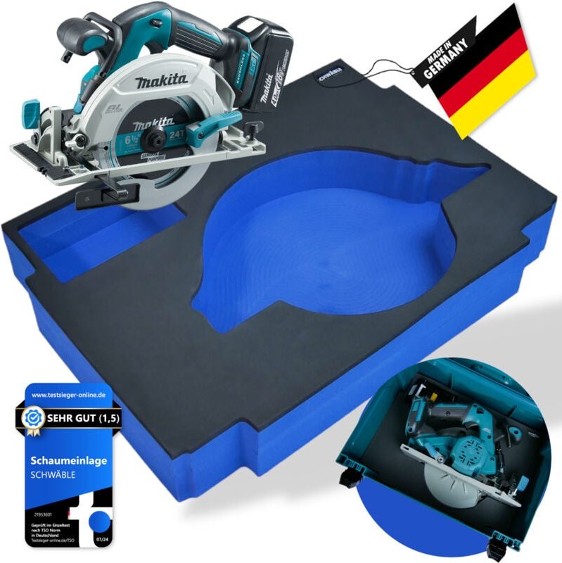 Schaumeinlage Schaumstoffeinlage für Makita Handkreissäge DHS680 - Schwäble
