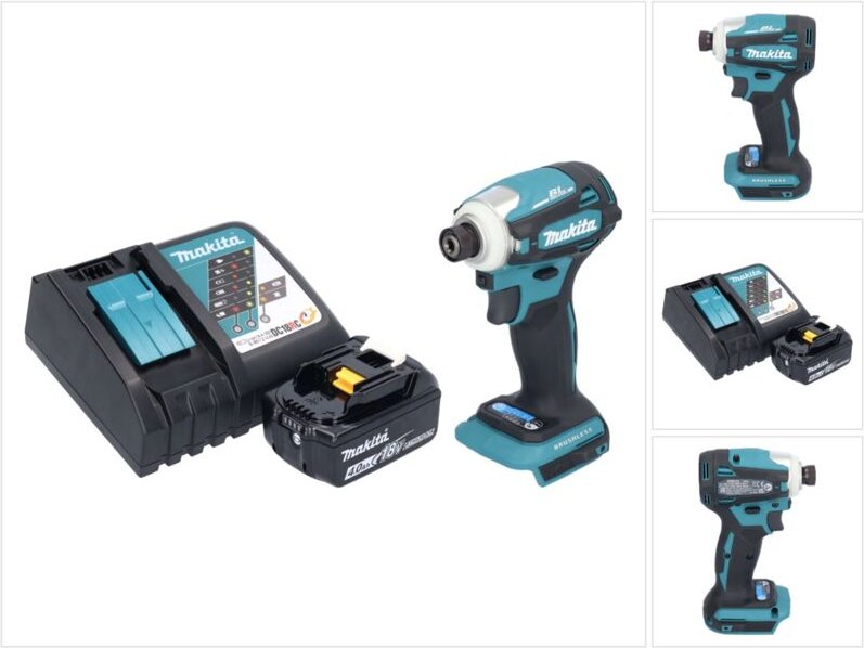 Dtd 172 RM1 Akku Schlagschrauber 18 v 180 Nm 1/4' Brushless + 1x Akku 4,0 Ah + Ladegerät - Makita