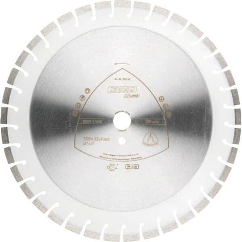 Klingspor - Diamanttrennscheibe dt 600 u Supra D.350mm Bohr.20mm 10mm 24mm - 325194