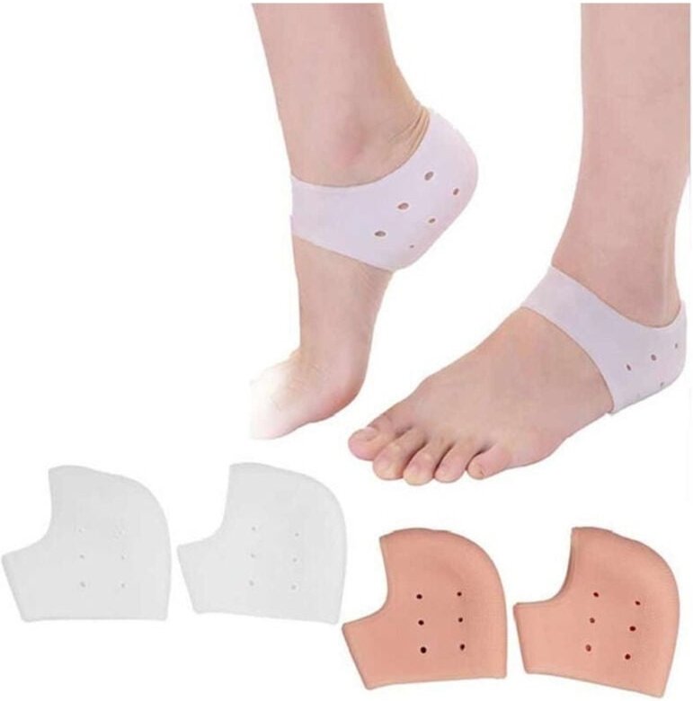 Trade Shop Traesio - Trade Shop - Paar Silikongel-Schutz-Fersenschutz-Einlegesohlen für Schuhe mit Absatz -