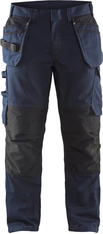 Arbeitshose mit schwebenden Taschen, Stretch 1496 – Marine/Gelb Neon M – FR(42) – SE(C48) – Lang