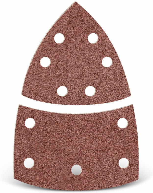 Red Klett-Schleifblätter, 93 / 62 x 102 mm, 11-Loch, f. Deltaschleifer, Normalkorund (50 Stk.) K40 - Menzer