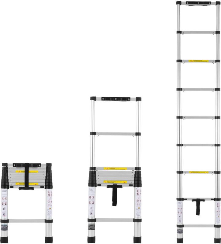 Mophorn Teleskopleiter – 2,6 m, Aluminium, 170 kg Tragkraft, leicht und vielseitig für den Heim- und Bürogebrauch