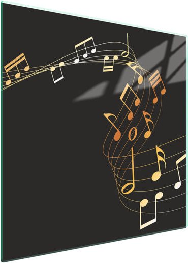 GLASSCHUTZPLATTE FÜR HERD 50x52 MUSIC