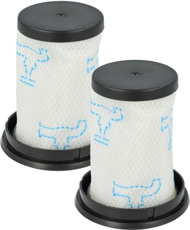 2x Trennfilter kompatibel mit Rowenta Air Force Flex RH9572, RH9574 Staubsauger - Ersatz-Filter, Abwaschbar Schwarz Blau...