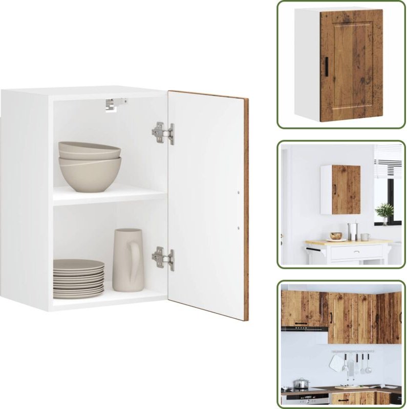 Küchen-Hängeschrank Porto Altholz-Optik Holzwerkstoff - Küchen-Wandschrank - Küchen-Wandschränke - Wandschrank Küche - K...