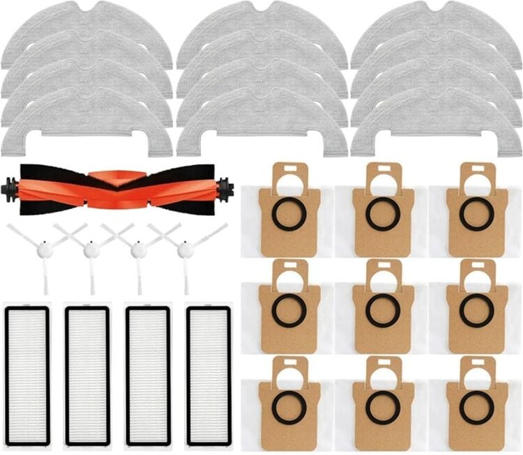 Zubehör für Roboterstaubsauger X10 Reinigerteile Hauptseitenbürste Hepa-Filter Mopptuch Staubbeutel