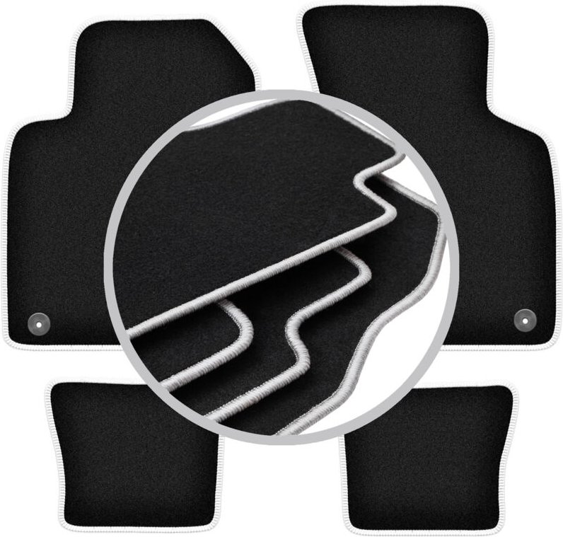 CARLUX-SILVER Autofußmatten für: Audi TT I 8N Cabrio, Roadster, Coupé (1998-2006)