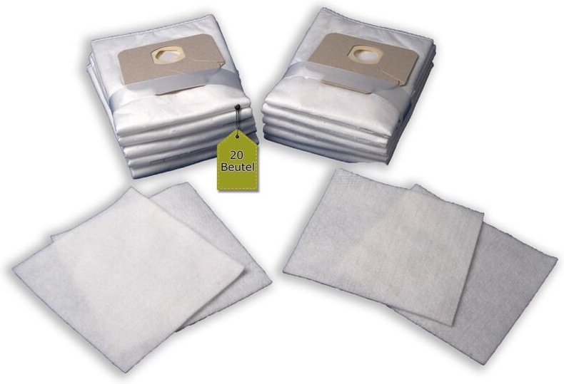 20 Staubsaugerbeutel passend für eurelem Chromex + 2 Mikro- & 2 Motor-Filter