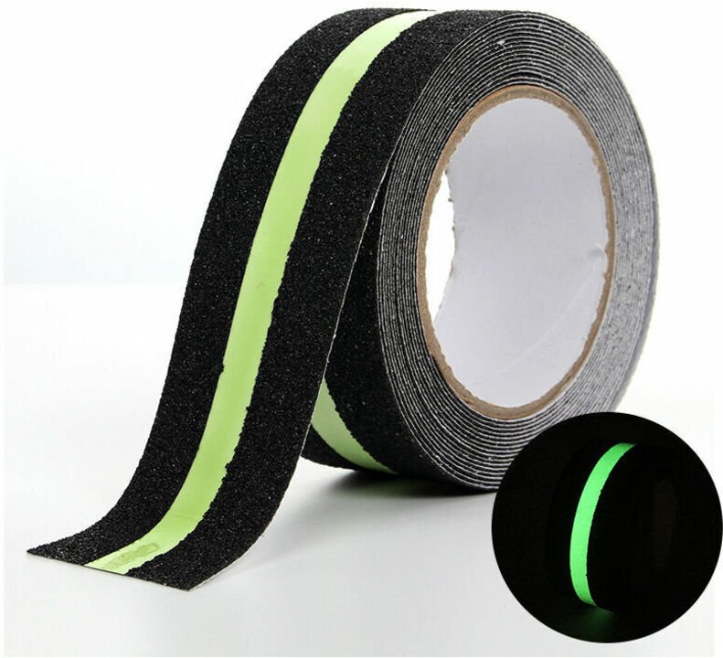 Jalleria - Anti-Rutsch-Klebeband, im Dunkeln leuchtendes, rutschfestes Sicherheitsband, verbessert den Halt und rutschfe...