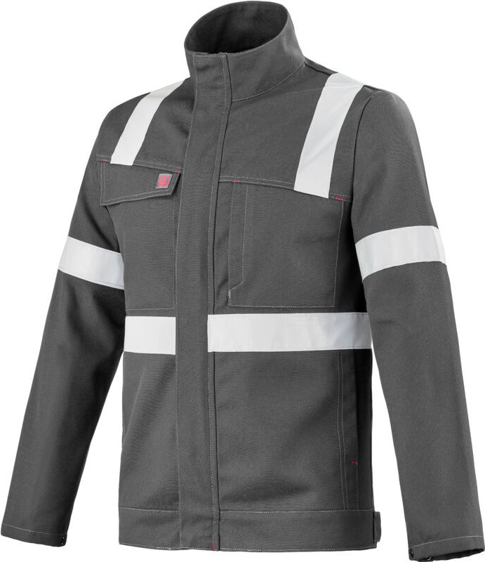 Jaspe-Regenjacke Reflektierend Grau Anthrazit Xs