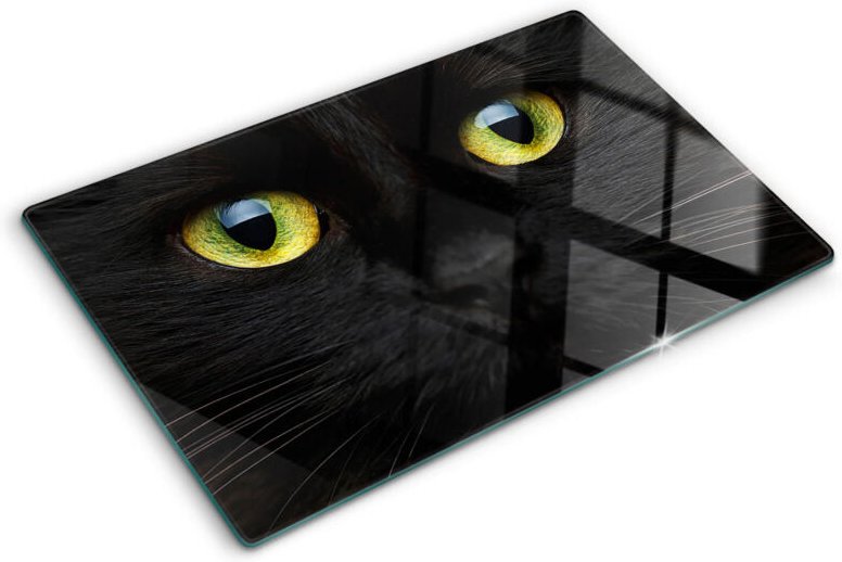Tulup - Glasschneideplatten - Schneidebrett aus Glas - Herdabdeckplatten - Gehärtetes Glas – 80x52 cm - Katzenaugen