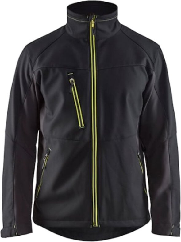 Arbeitssoftshelljacke 4950 - Schwarz/Neongelb XL