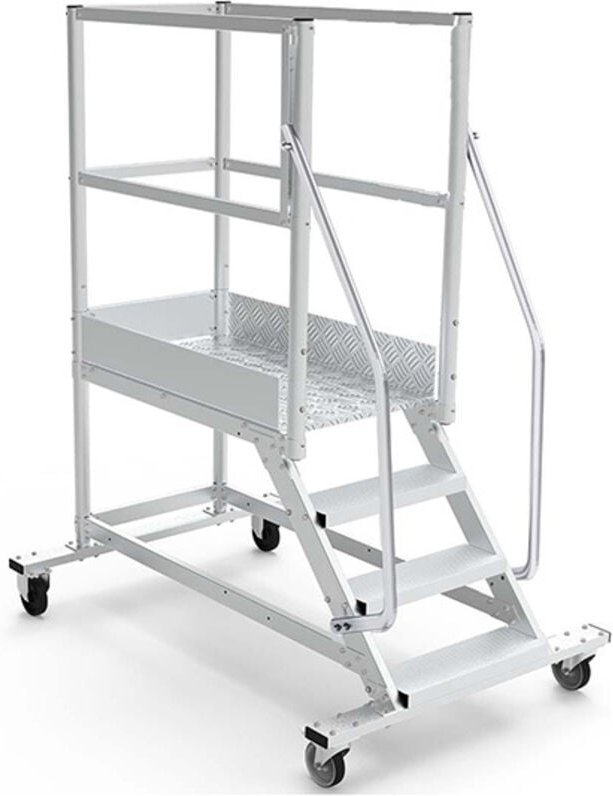 Thumbnail - Mobile Plattform mit Geländer total - Maximale Arbeitshöhe 2.60m - PTF103-PT