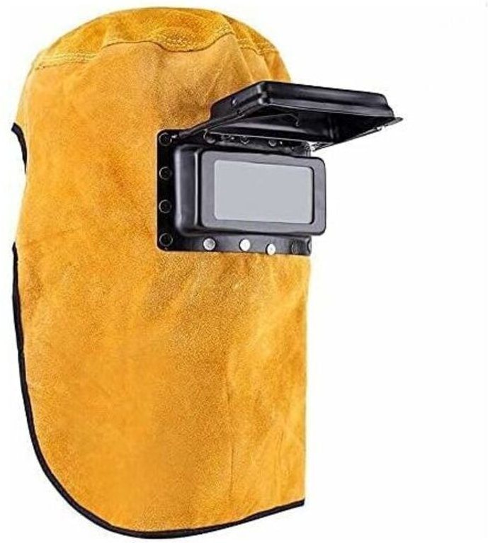 Bequeme Lederschweißmaske, Schweißhelmkappe, Arbeitsmaske, langlebig, hitzebeständig, atmungsaktiv, Schweißschutzhelmmas...