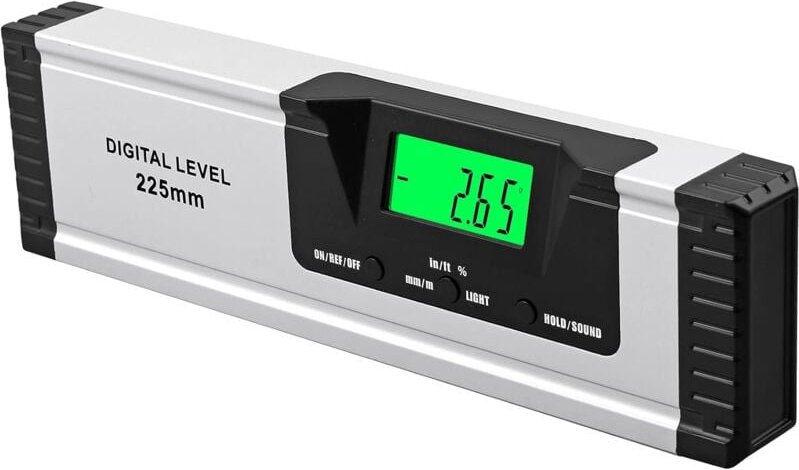 Thumbnail - 225mm/10inch Niveau Magnétique Numérique avec Indicateur Audio Règle de Niveau Numérique en Alliage d'Aluminium avec Bas...