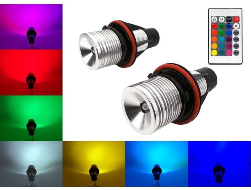 Stück RGB-LED-Lampen für BMW-Ringe, Farbsatz + Fernbedienung