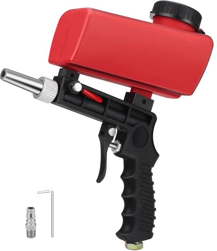 Tragbarer pneumatischer Sandstrahler, professionelle Sandstrahlpistole, pneumatischer Sandstrahler, Sandstrahler zum Ent...