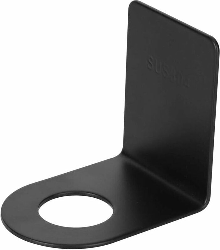 Linghhang - 4 stücke Schwarz Edelstahl Wand Montiert Seife Pumpe Flasche Halter Halterung Aufhänger