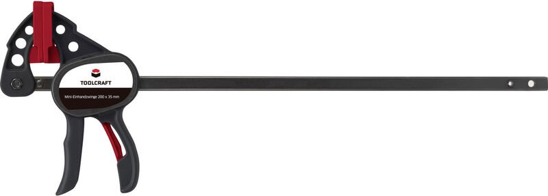 Thumbnail - Mini-Einhandzwinge 200 x 35 mm 250 Nm Toolcraft 1574785 Spann-Weite (max.):200 mm Produktabmessung,