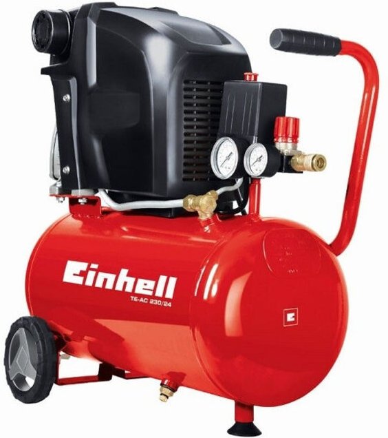 Trade Shop Traesio - Trade Shop - luftkompressor 24 lt einhell te-ac 230/24 expert 2 ps motor 230 lt/min. -