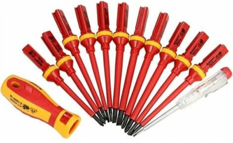Thumbnail - YMYNY Isolierter Schraubendreher 1000 V, magnetisches Handbuch-Set, 13-teiliges austauschbares isoliertes Schraubendrehe...