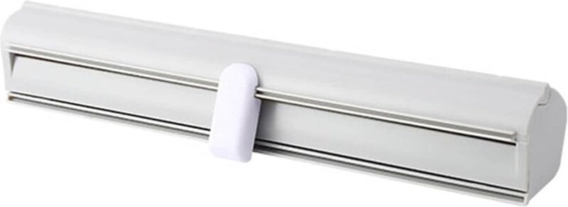 Frischhaltefolienspender mit Folienschneider, Aluminium und Kunststoff