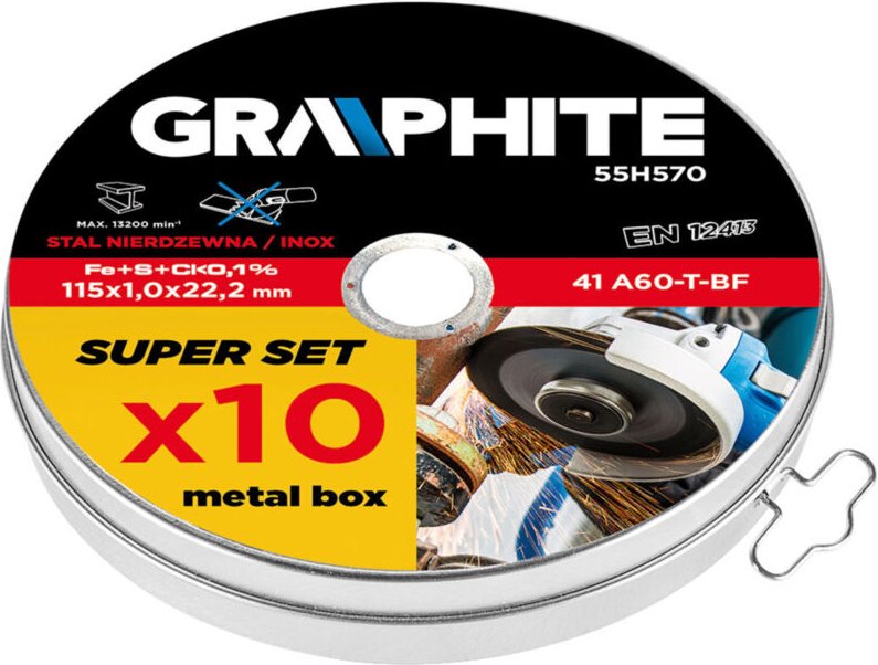 Thumbnail - Trennscheibe f. Metall/Edelstahl 115x1.0x22,2mm 10er Box