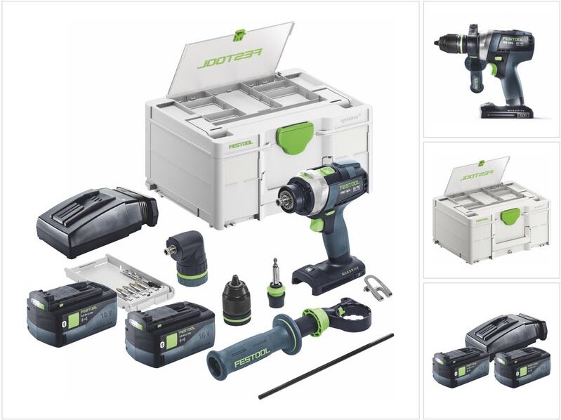 Festool TPC 18/4 I-Basic-Set Akku Schlagbohrschrauber 18 V 75 Nm Brushless + 2x Akku 5,0 Ah + Ladegerät + Systainer
