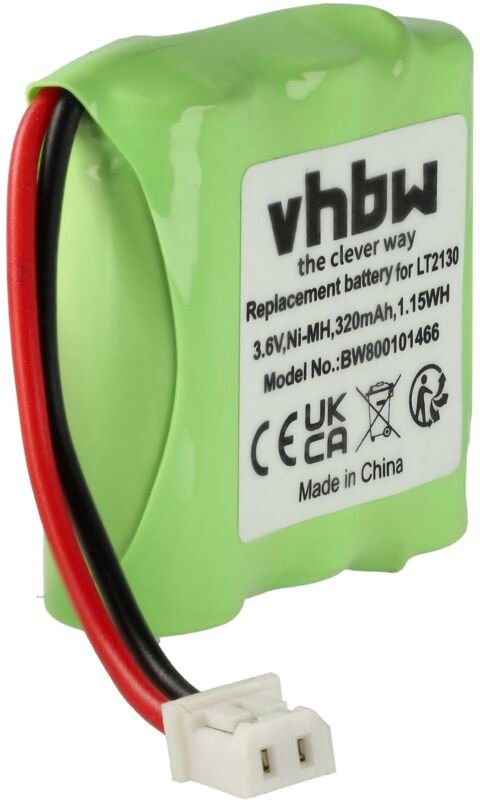 Vhbw - Akku kompatibel mit Loewe Alphatel 3100 schnurlos Festnetz Telefon (320 mAh, 3,6 v, NiMH) Grün