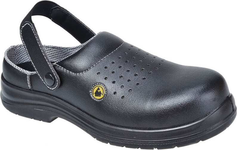 Belüfteter ESD-Sicherheitsschuh SB AE Schwarz 48