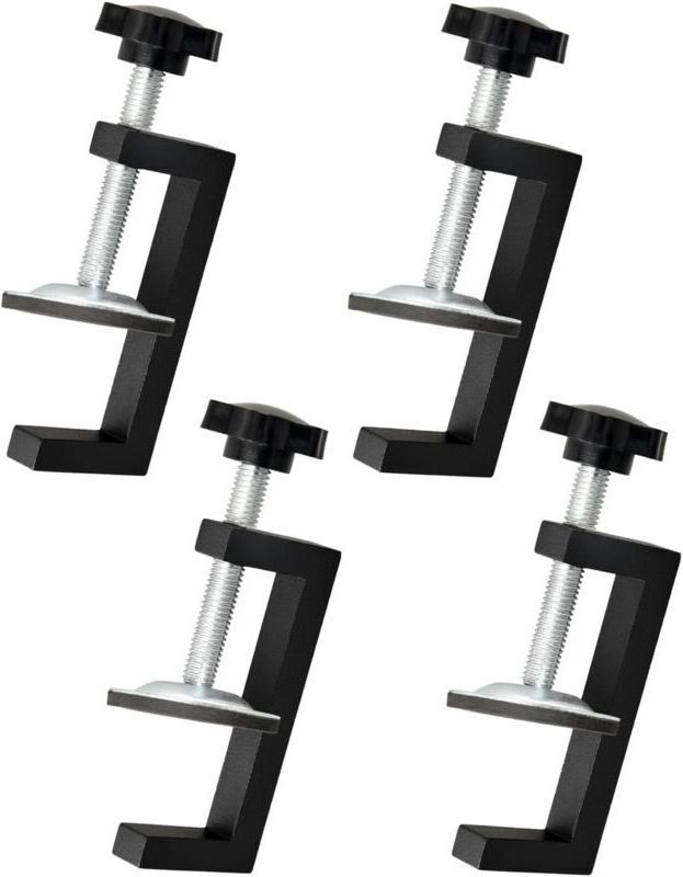 CHOYCLIT 4-teiliges Klemmenset, Klemmbereich 10–57 mm, verstellbare G-Klemme, Tischlerklemmen-Befestigungsclip, Tischkle...