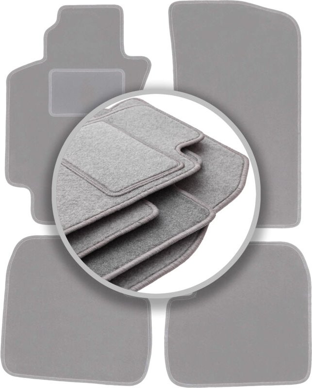 Graue Autofußmatten für: Toyota Avensis I T22 Limousine, Kombi, Liftback, Fließheck (1997-2003)