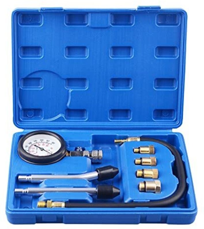 Thumbnail - Kompressionstester, Kompressionsmesskasten-Kompressor-Set für alle Motoren. Zwei Testmodi: Bar und PSI
