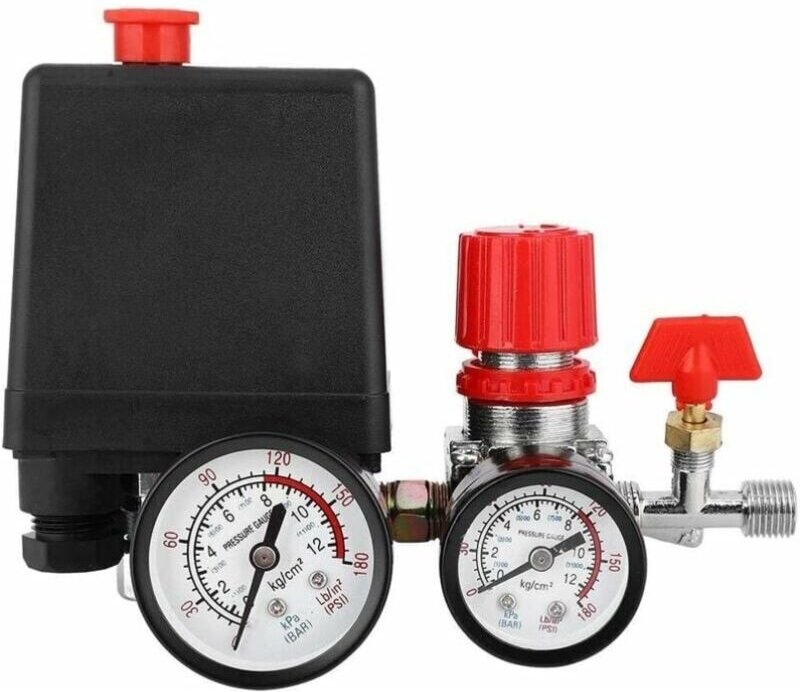 Luftkompressor-Druckschalter, Ventilschalter, Luftkompressor mit Regler-Messgerät