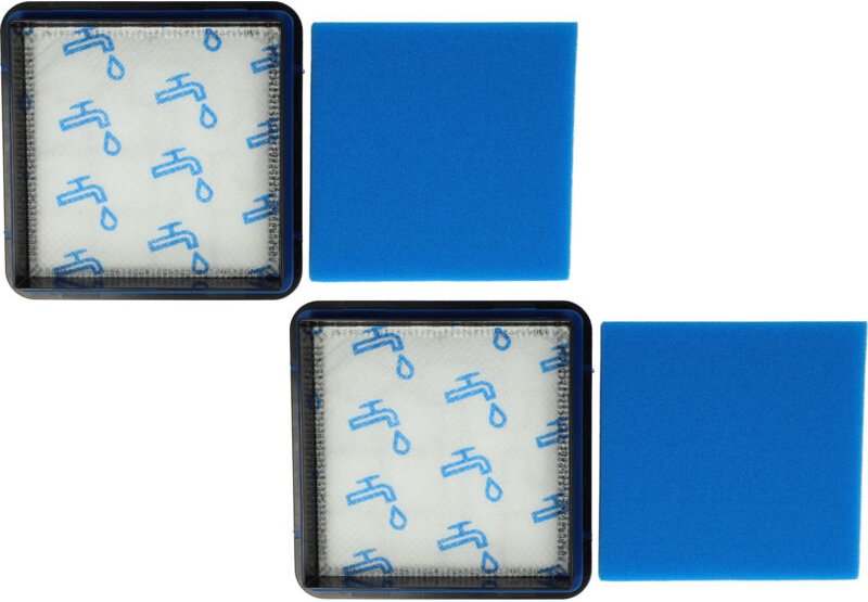 vhbw 2x Kombi-Schaumstoff+Motor-Filter kompatibel mit Philips PowerPro Compact FC9331/09, FC9332/09, FC9332/07, FC9333/0...