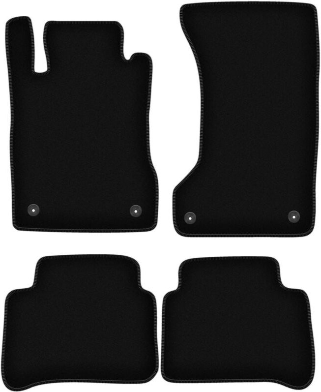 Thumbnail - BASIC schwarze Veloursmatten für: Mercedes W211 4Matic Limousine, Kombi (2003-2009)