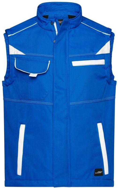 James&nicholson - Softshellweste Wind- und wasserabweisend JN852 Gr. 6XL royal/white