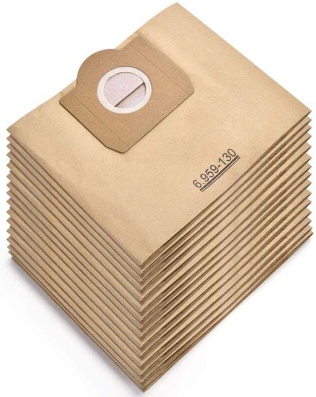 15er Pack Staubsaugerbeutel für Kärcher 6.959-130.0 WD3 WD3P MV3 Nass- & Trockensauger, Ersatz-Papierfilterbeutel, Beute...