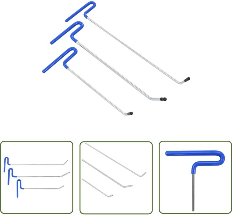 The Living Store 3-tlg. Ausbeulwerkzeug-Set - Dellen Reparatur - Ausbeuler - Autolackschutz - Lackfreie Reparatur - Karo...