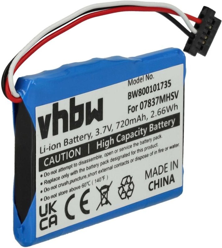 Vhbw - Akku kompatibel mit Becker Traffic Assist Highspeed 7934, Highspeed ii gps Navigation Navi (720mAh, 3,7V, Li-Ion)
