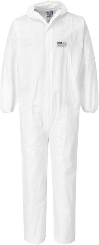Packung mit 50 BizTex® Microcool Typ 5/6 Schutzanzügen, Weiß, Größe M