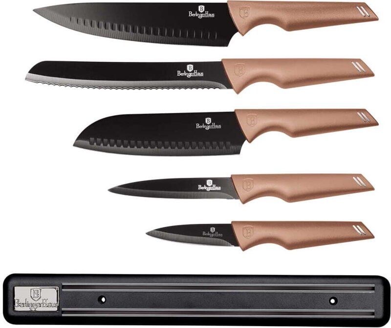 BERLINGER HAUS Roségold BH-2697 6-teiliges magnetisches Messerset