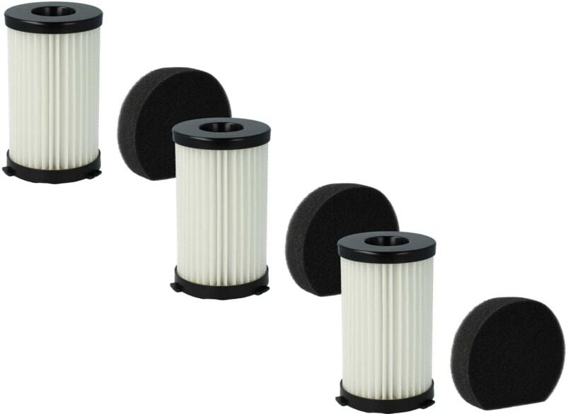 Thumbnail - 3x Staubsaugerfilter Ersatz für Ariete AT5186038400 für Staubsauger - HEPA-Filter Schwarz Weiß - Vhbw