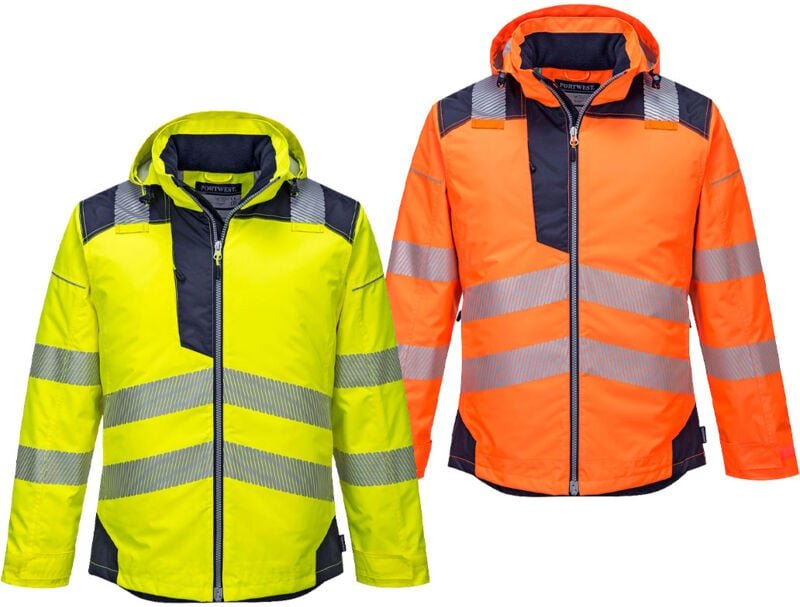Thumbnail - Portwest - Wasserdichte Warnschutzjacke T400 PW3 - m - Orange