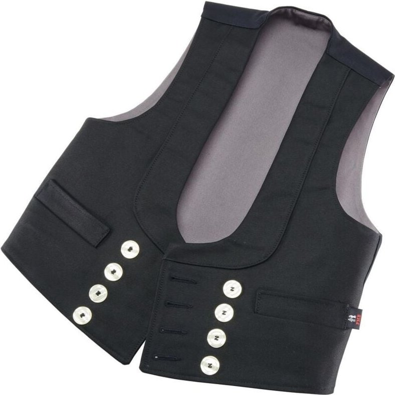 FHB - detlef Zunftweste Zwirn-Doppel-Pilot schwarz Gr. 54