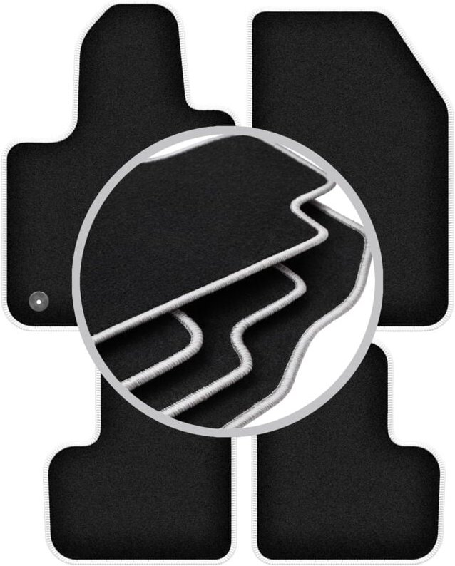 CARLUX-SILVER Autofußmatten für: Fiat 500X II Crossover (2018-)